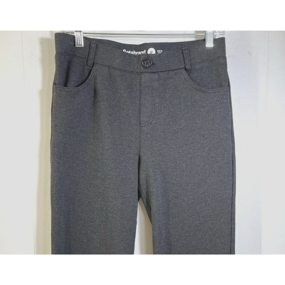 BETABRAND Straight Leg Stretch Knit Dress Pants Gray Heather Size Medium Pockets - Picture 6 of 10
